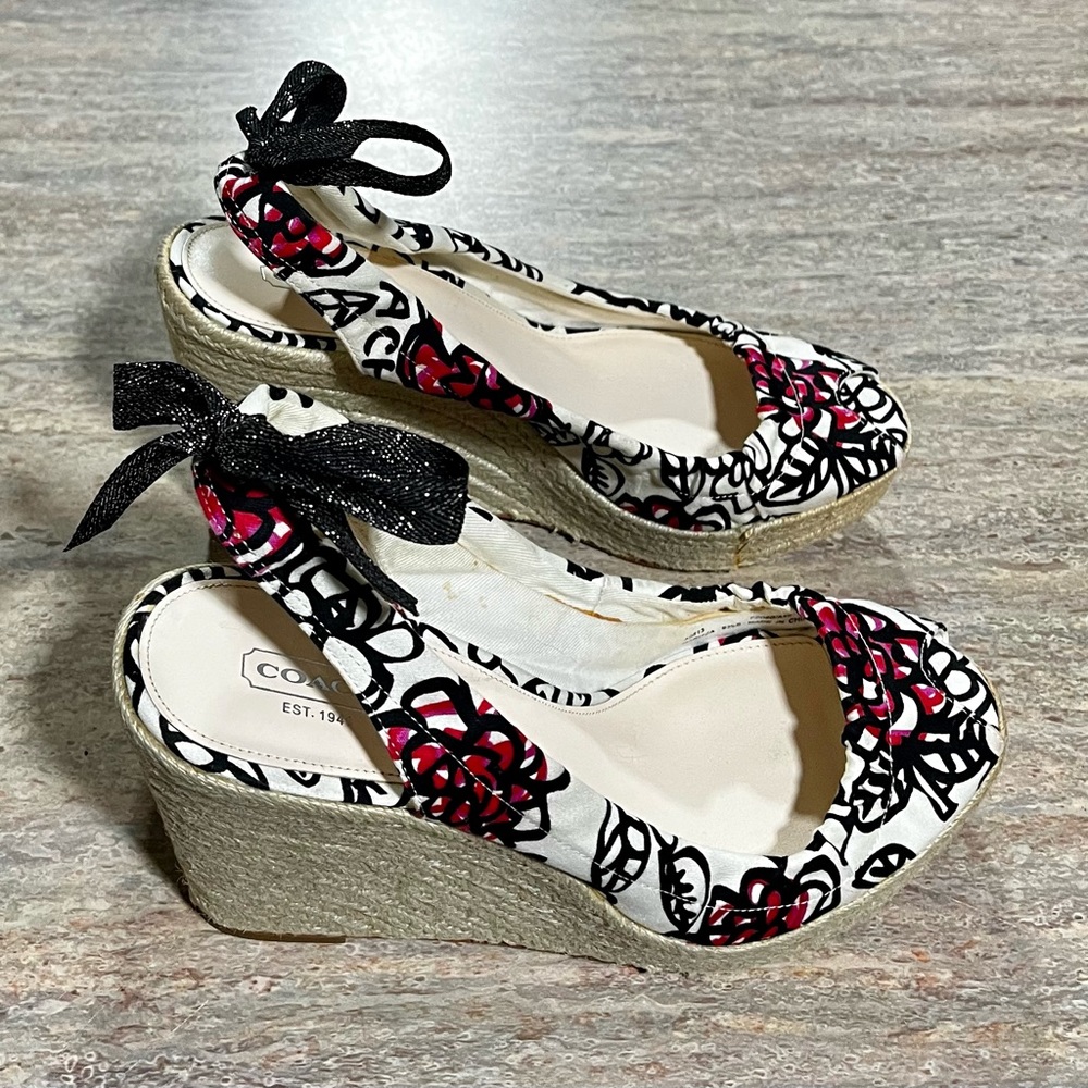 Coach Maritza open toe wedge sandals - Picture 4 of 16